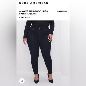 BNWT Good American Always Fit Good Legs Skinny Jean 6-12